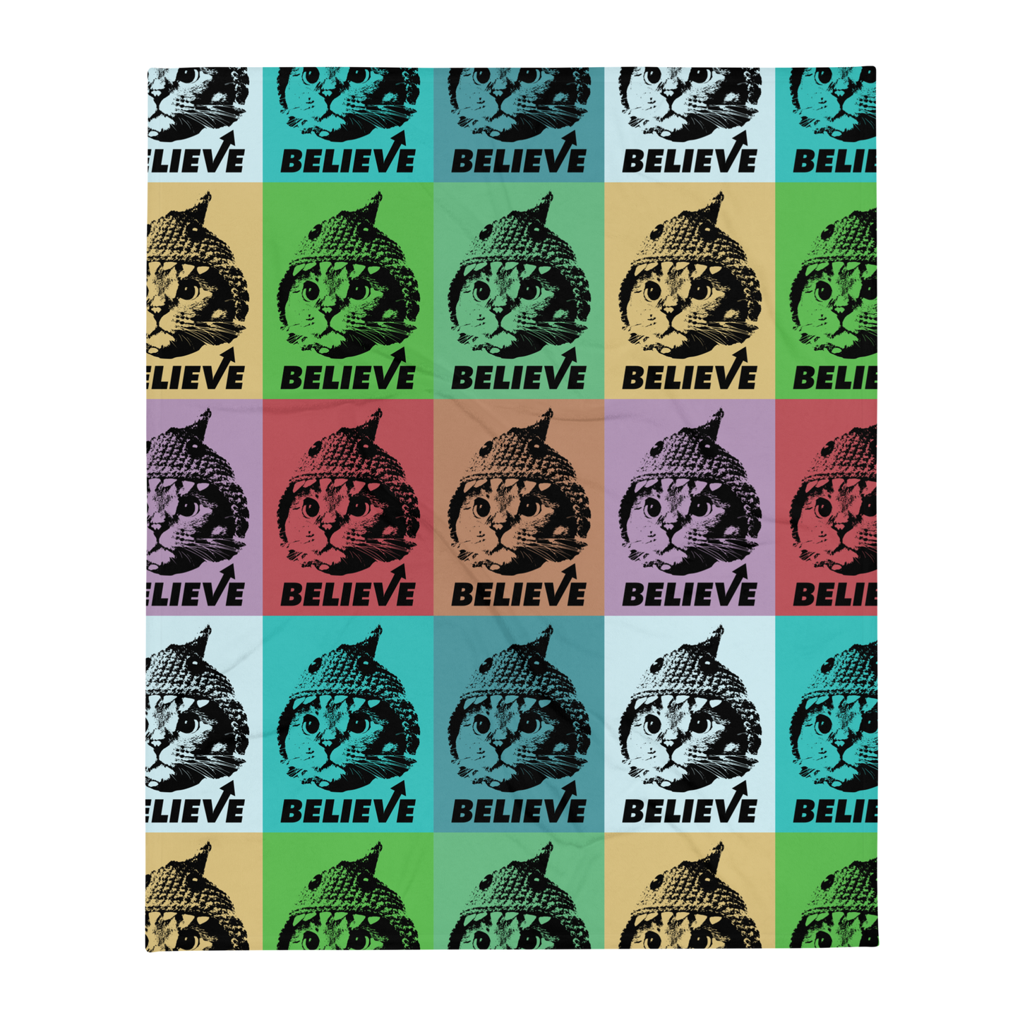 Believe Repeat Throw Blanket